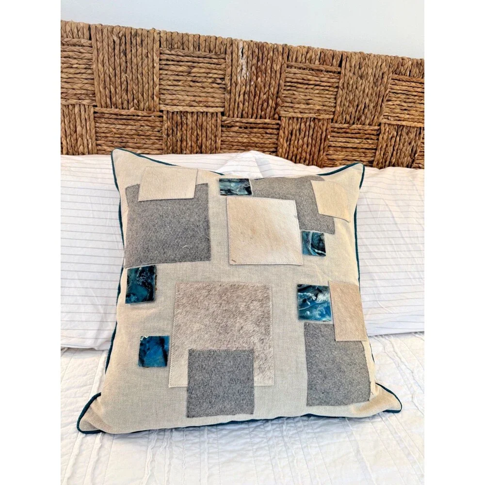 2 Auskin Cowhide Cotton Wool Pillow Covers 20
